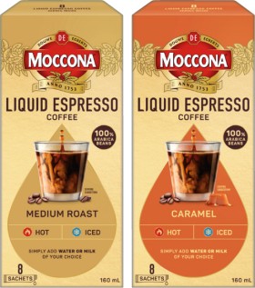 Moccona-Liquid-Espresso-Coffee-Sachet-8-Pack-Selected-Varieties on sale