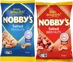 Nobbys-Peanuts-or-Beer-Nuts-350375g-Selected-Varieties on sale