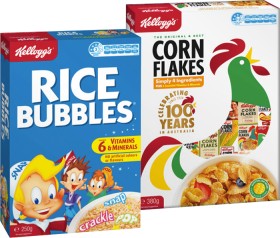 Kellogg%26rsquo%3Bs+Cereal+Corn+Flakes+380g+Rice+Bubbles+250g