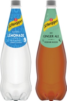 Schweppes+Mixers%2C+Soft+Drinks+or+Natural+Mineral+Water+1.1+Litre+Selected+Varieties