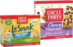 Uncle+Tobys+Muesli+Bars+5%E2%80%916+Pack+or+Le+Snak+6+Pack+Selected+Varieties