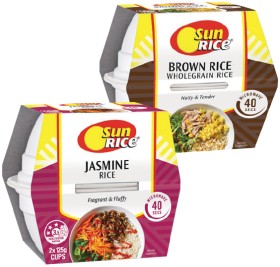 SunRice+Steamed+Rice+Microwave+Cups+2+Pack+Selected+Varieties