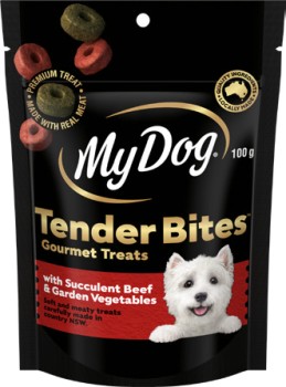 My+Dog+Tender+Bites+Gourmet+Treats+100g+Selected+Varieties