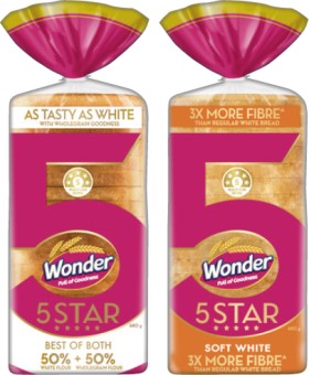 Wonder+Bread+5+Star+680g+Selected+Varieties
