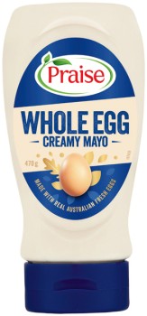 Praise+Whole+Egg+Squeezy+Mayo+470%E2%80%91500g+Selected+Varieties