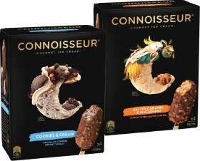Connoisseur-Gourmet-Ice-Cream-4-Pack-or-Mini-6-Pack-Selected-Varieties on sale