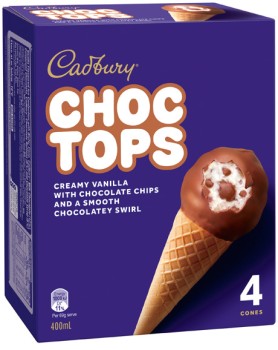 Cadbury-Choc-Tops-Ice-Cream-Cones-4-Pack on sale