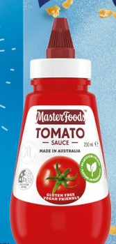 MasterFoods-Tomato-Hot-Chilli-or-Barbecue-Squeezy-Sauce-250mL on sale