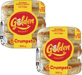 Golden-Crumpet-Rounds-6-Pack-300g on sale
