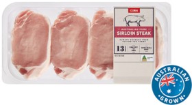 Coles+Australian+Pork+Sirloin+Steak+500g