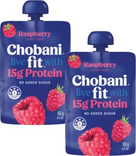 Chobani-Fit-Protein-Yogurt-Pouch-150g on sale