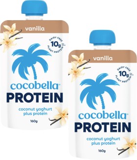Cocobella-Protein-Coconut-Yoghurt-Pouch-160g on sale