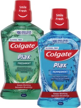 Colgate-Plax-Fresh-Mint-or-Peppermint-Mouthwash-500mL on sale