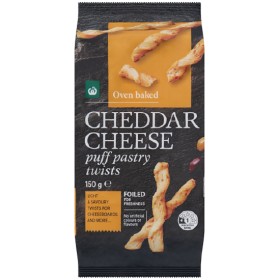Woolworths+Cheddar+Cheese+Puff+Pastry+Twist+Crackers+150g