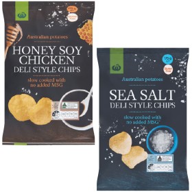 Woolworths-Deli-Style-Potato-Chips-175g on sale