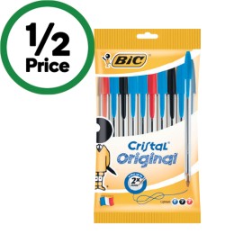 BiC+Cristal+Original+Pens+Assorted+Pk+10