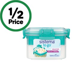 Sistema-To-Go-Snacks-Food-Storage-Container-400ml-Assorted on sale