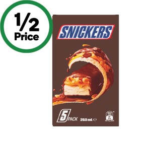 Mars-or-Snickers-Frozen-Dessert-Bars-220-250ml-Pk-5 on sale