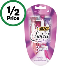 BiC-Soleil-Twilight-3-Blade-Disposable-Razors-Pk-4 on sale