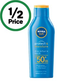 Nivea-SPF-50-Sun-Protect-Moisture-Sunscreen-400ml on sale