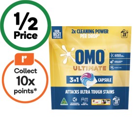 OMO-Ultimate-Laundry-Liquid-2-Litre-or-Capsules-Pk-28 on sale