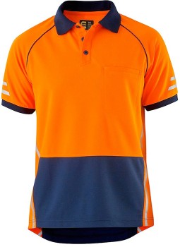 ELEVEN-Workwear-Cool-Micromesh-Spliced-SS-Polo-Shirt on sale