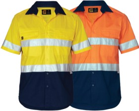 ELEVEN-Workwear-AEROCOOL-Hi-Vis-Spliced-Hoop-Taped-SS-Shirt on sale