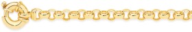 9ct-Gold-19cm-Solid-Belcher-Bolt-Ring-Bracelet on sale