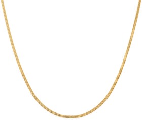 9ct-Gold-45cm-Solid-Snake-Chain on sale