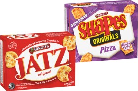 Arnott%26rsquo%3Bs+Shapes+130%E2%80%91190g%2C+Jatz+225g+or+Clix+250g+Selected+Varieties