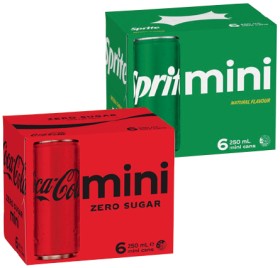 CocaCola-Sprite-or-Fanta-Mini-6x250mL-Selected-Varieties on sale