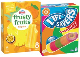 Life+Savers+Ice+Block+8+Pack+or+Peters+Frosty+Fruits+6%E2%80%918+Pack+Selected+Varieties
