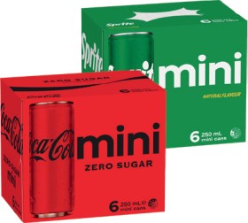CocaCola-Sprite-Mini-or-Mount-Franklin-6x250mL-Selected-Varieties on sale