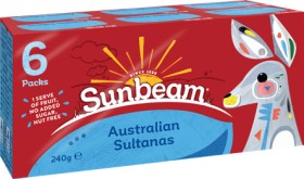 Sunbeam-Sultana-Snack-Pack-6x40g on sale