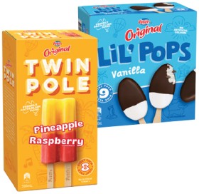 Peters-Original-Twin-Pole-8-Pack-or-LiL-Pops-Ice-Cream-9-Pack-Selected-Varieties on sale