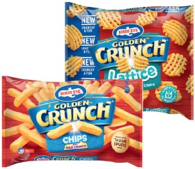 Birds+Eye+Golden+Crunch+Potato+Chips+900g%2C+Lattice+or+Sidewinders+Chips+750g+Selected+Varieties