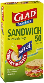 Glad+Snap+Lock+Resealable+Sandwich+Bags+50+Pack