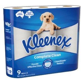 Kleenex-Complete-Clean-Toilet-Tissue-9-Pack on sale
