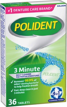 Polident+3+Minute+Daily+Dentures+Cleanser+Tablets+36+Pack%2A