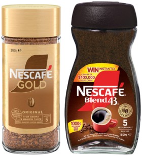 Nescaf-Blend-43-Instant-Coffee-140150g-or-Gold-90100g-Selected-Varieties on sale