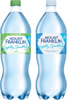 Mount+Franklin+Lightly+Sparkling+Water+1.25+Litre+Selected+Varieties