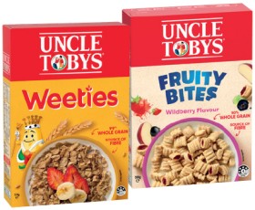 Uncle-Tobys-Cereal-Weeties-510g-Fruity-Bites-Wildberry-Flavour-500g-or-Nestl-Trix-Cereal-310g on sale