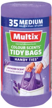Multix+Colour+Scents+Handy+Ties+Tidy+Bags+Lavender+Medium+35+Pack
