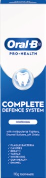 OralB-Pro-Health-Complete-Defence-System-Whitening-Toothpaste-110g on sale