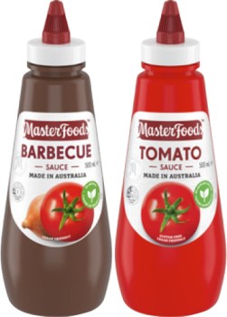 MasterFoods+Tomato+or+Barbecue+Sauce+475%E2%80%91500mL+Selected+Varieties
