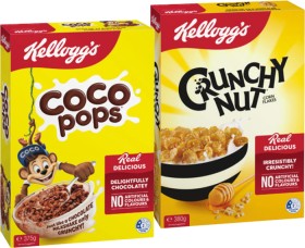 Kellogg%26rsquo%3Bs+Coco+Pops+375g%2C+Crunchy+Nut+Corn+Flakes+380g+or+Just+Right+460g