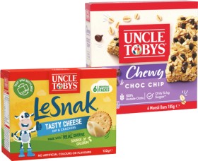 Uncle+Tobys+Muesli+Bars+5%E2%80%916+Pack+or+Le+Snak+6+Pack+Selected+Varieties