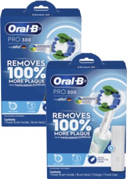 Oral+B+Pro+300+Precision+Clean+Electric+Toothbrush+Black+or+Mint+1+Pack
