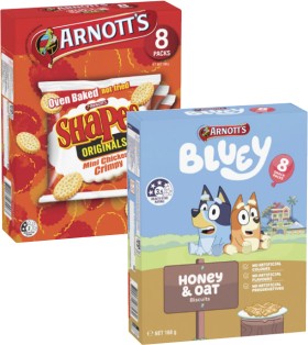 Arnott%26%23039%3Bs+Bluey+or+Shapes+Crackers+7+Pack-8+Pack+168g-200g