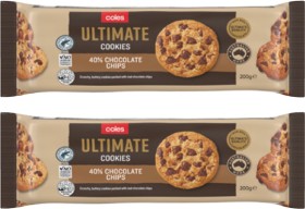 Coles+Ultimate+40%25+Chocolate+Chip+Cookies+200g